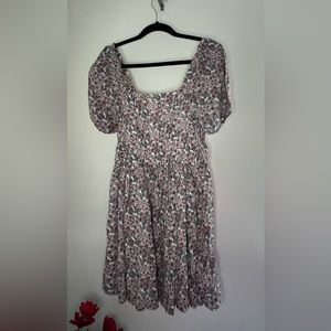 70s-style Floral Print Mini Dress